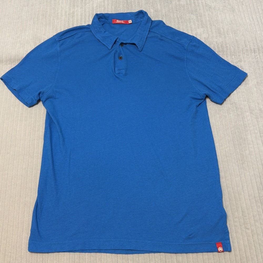 Jake Agave Men's Polo Shirt Short Sleeve Size Medium Blue Chetco
